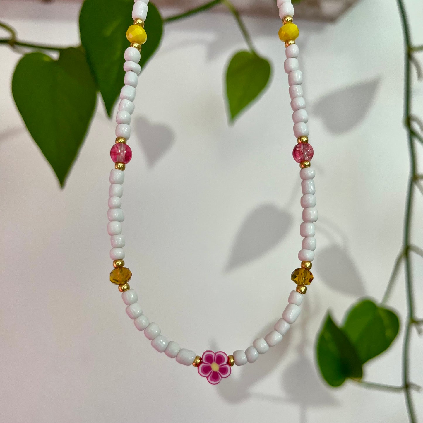 PINK FLOWER CHOKER