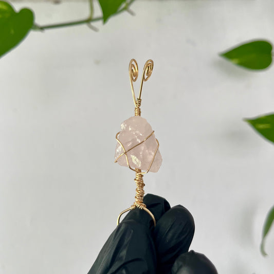 ROSE QUARTZ BLUNT HOLDER