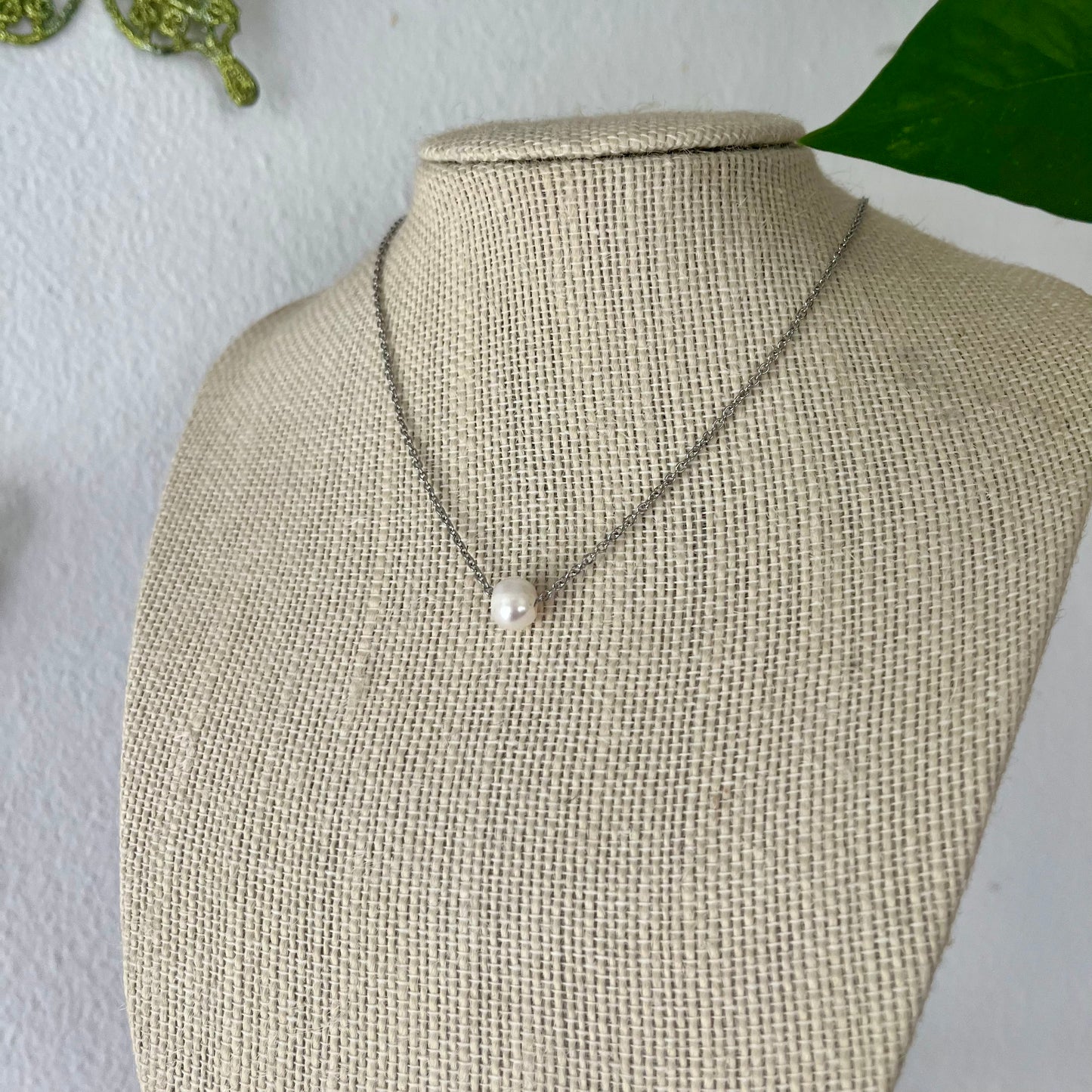 SIMPLE PEARL SILVER NECKLACE