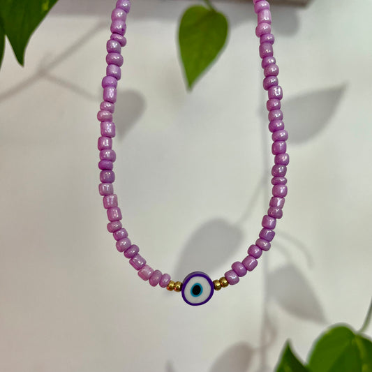 PURPLE OJO TURCO CHOKER