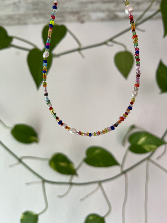 MULTICOLOR PEARL CHOKER