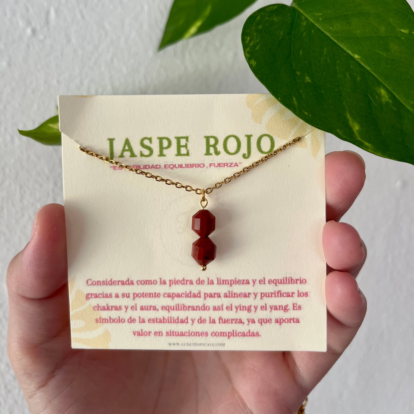 JASPE ROJO NECKLACE