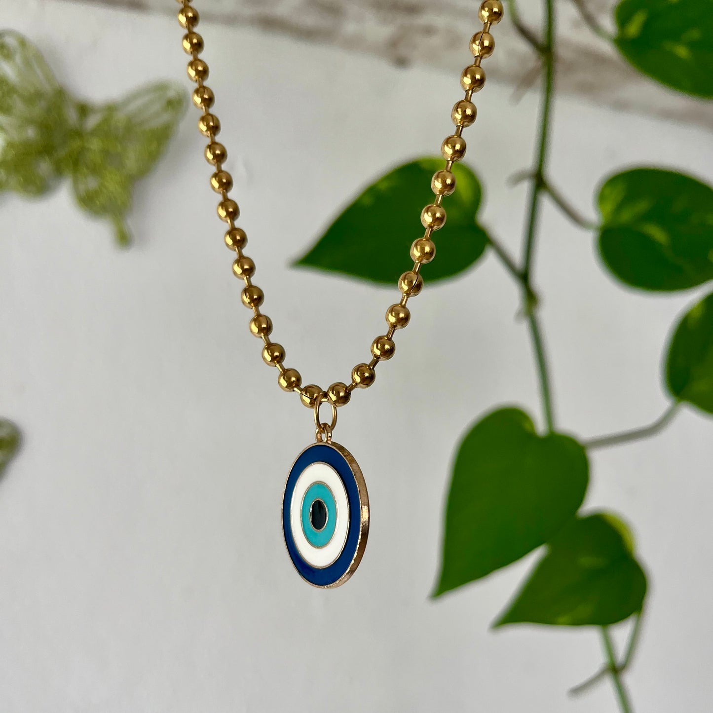 GOLD OJO TURCO NECKLACE