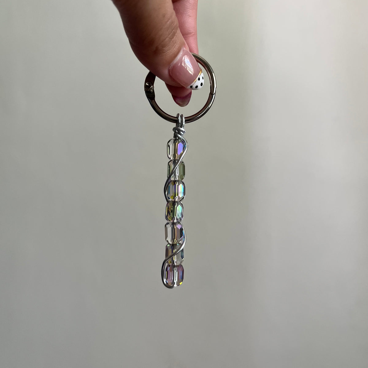 CRYSTAL WIRE KEY RING