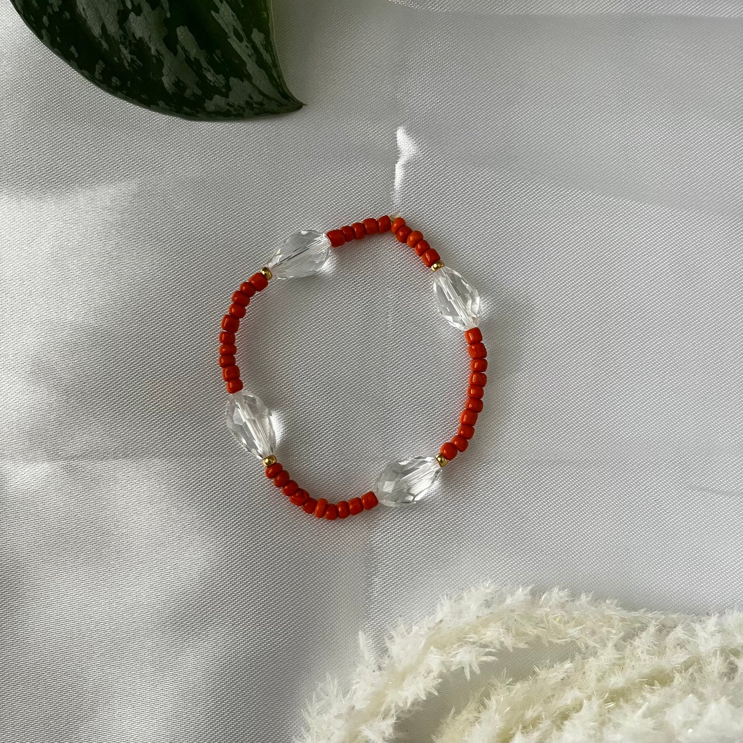 ORANGE CRYSTAL BRACELET