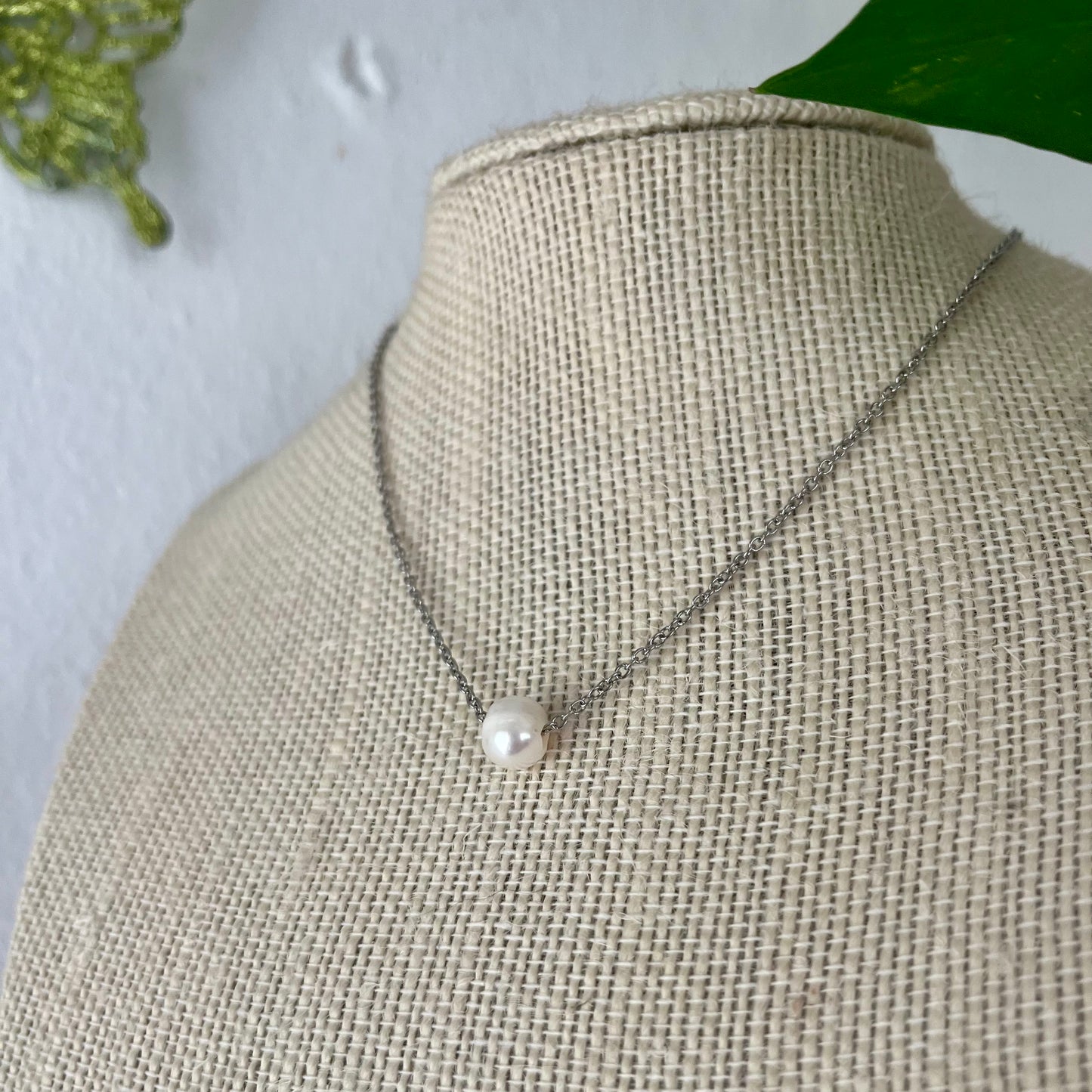 SIMPLE PEARL SILVER NECKLACE