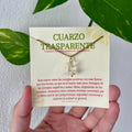 Collier en quartz transparent