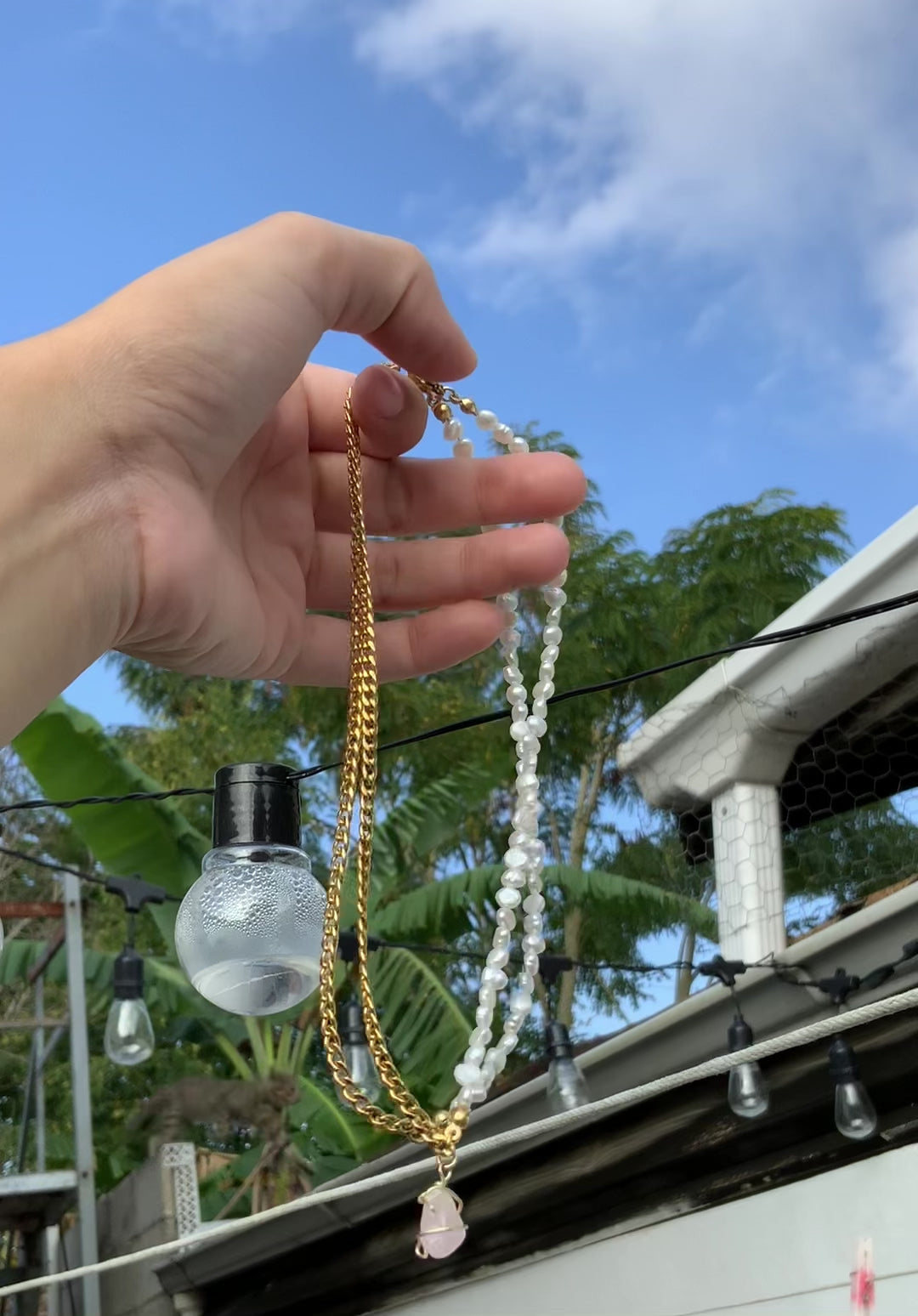 HALF PEARL NECKLACE
